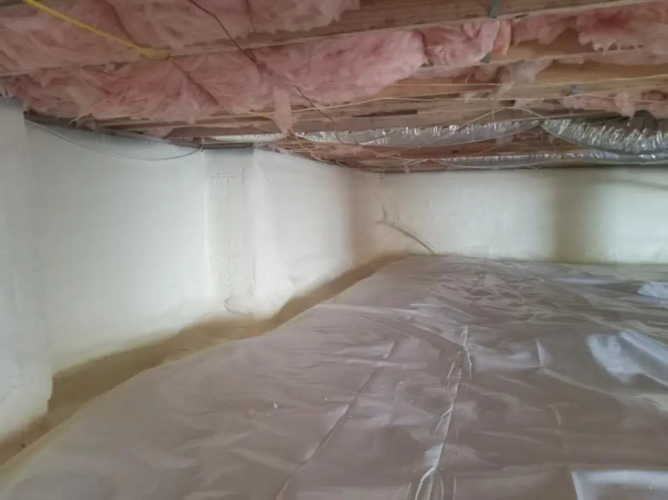 Crawl space encapsulation with closed-cell spray foam for Attic Insulation in Brewster